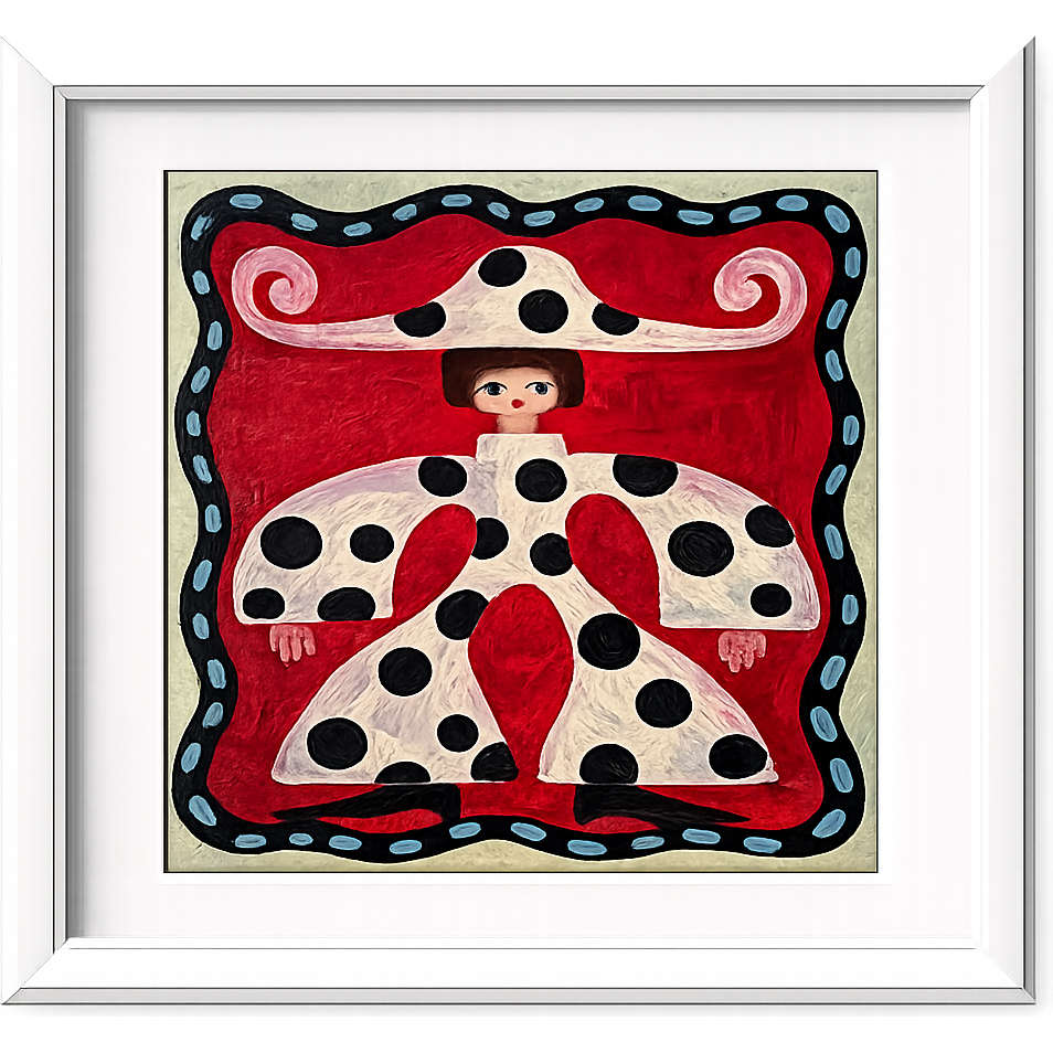 girl in polka dots
