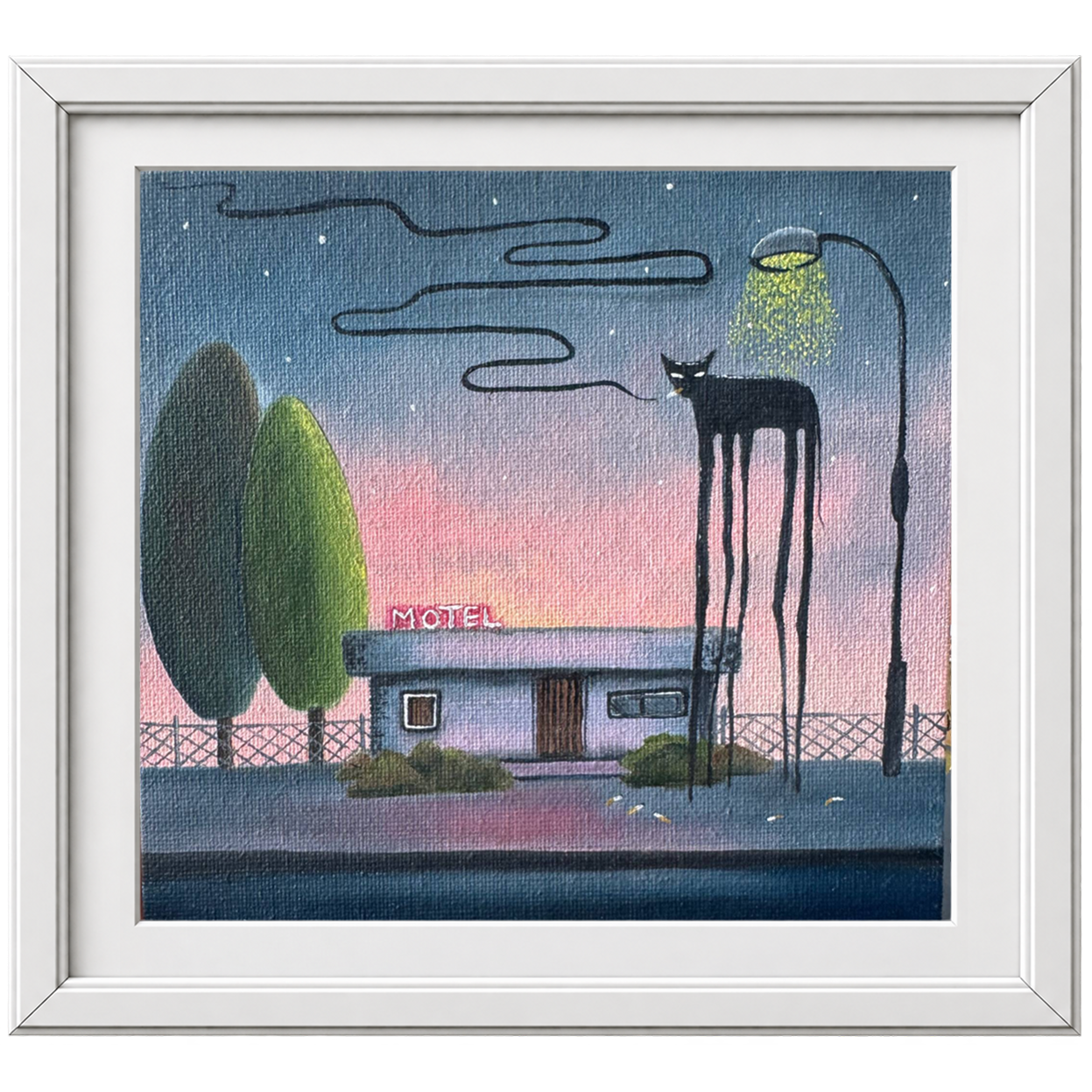 motel at dusk